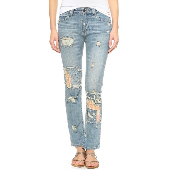 free people patchwork jeans
